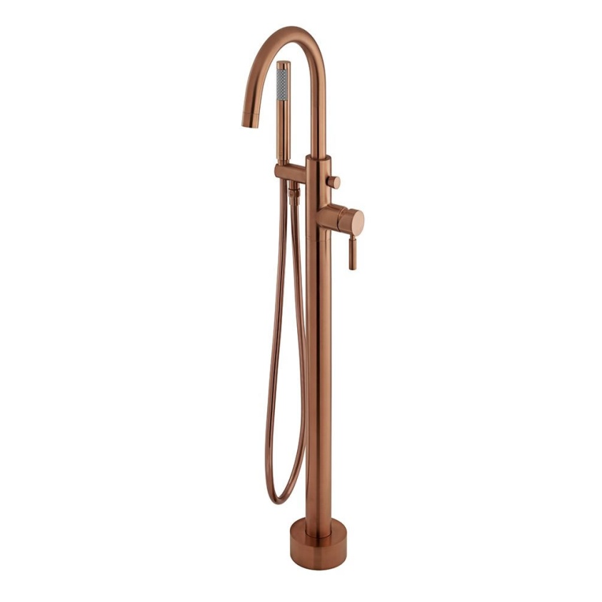 Cutout image of Vado Individual Origins Brushed Bronze Freestanding Bath Shower Mixer